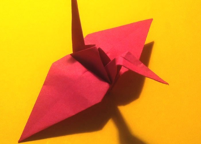 Origami Kranich Bastelanleitung In Bildern